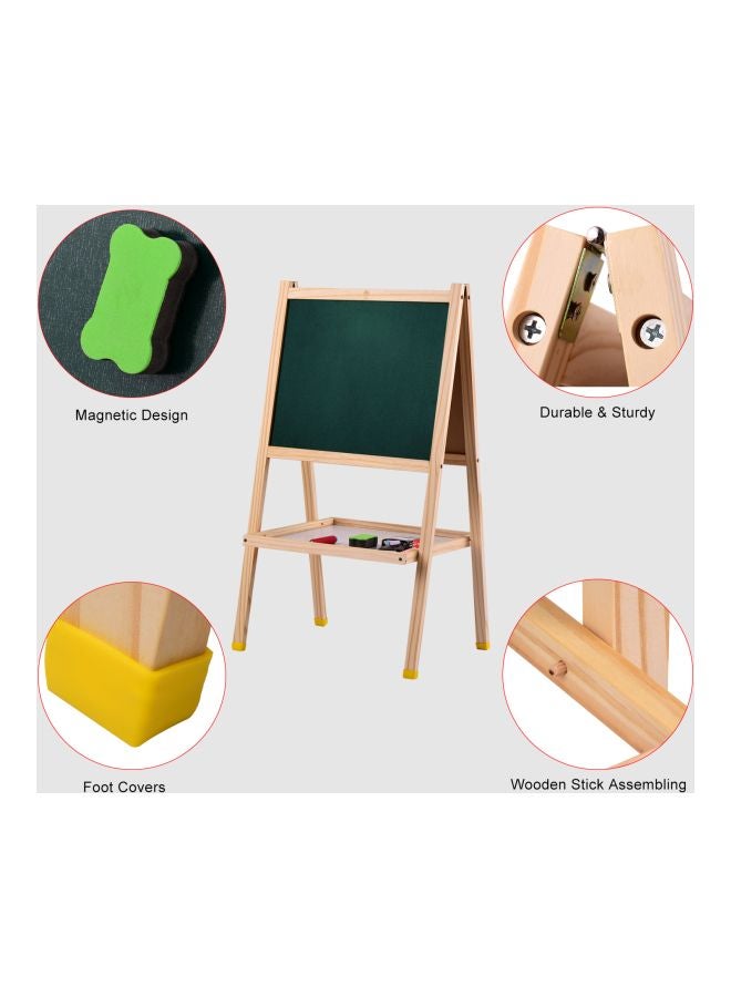 Generic Wooden Double-Sided Chalkboard Beige  - Image 3