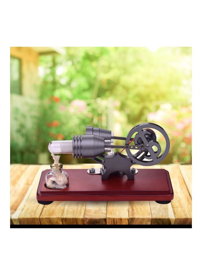 Aibecy Educational Electricity Generator With Colorful LED Light Red/Silver - Image 3