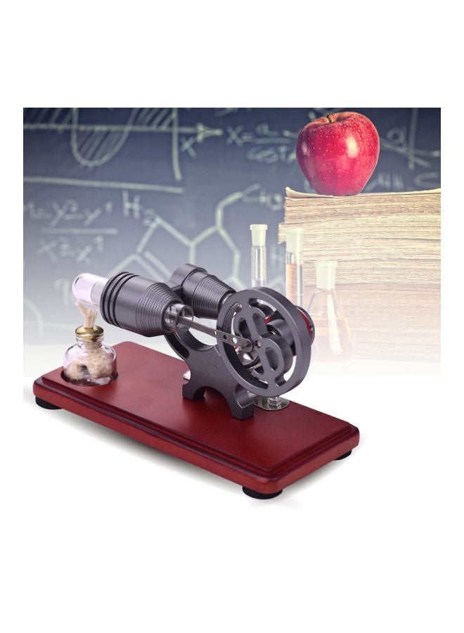 Aibecy Educational Electricity Generator With Colorful LED Light Red/Silver - Image 4