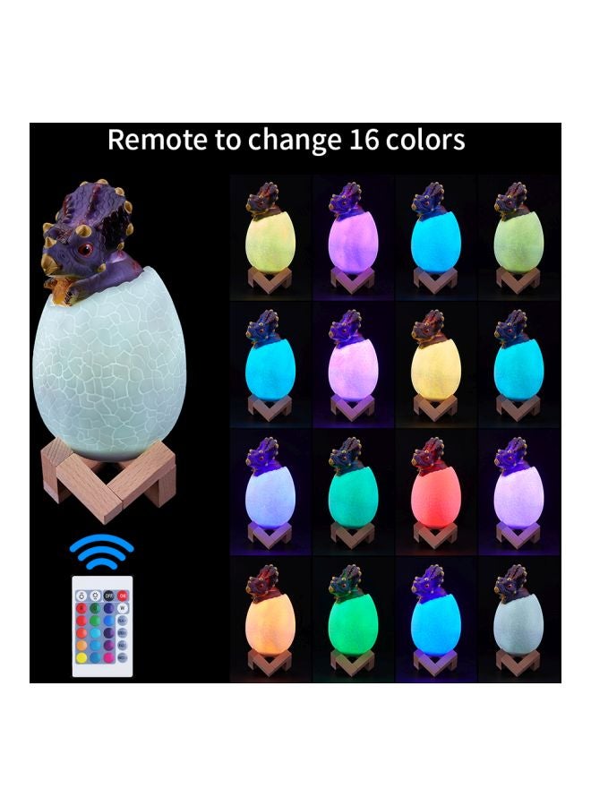 Generic 3D Dinosaur LED Table Lamp With Remote Brown/Blue/White - Image 3