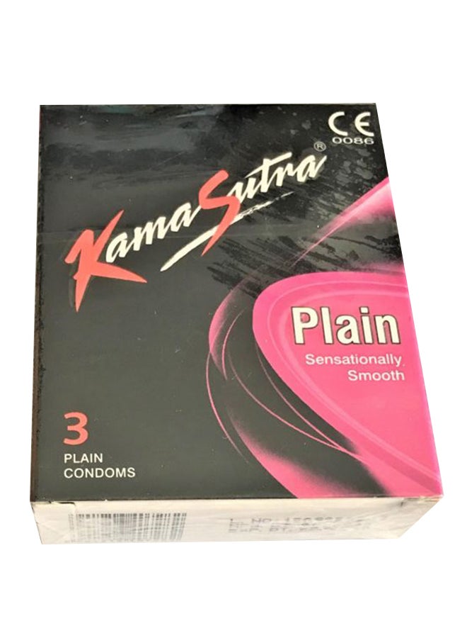 Kamasutra 3-Piece Plain Condom Pack 
