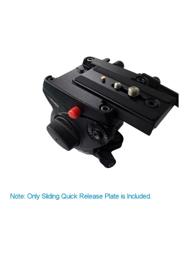 ANDOER Sliding Quick Release Plate For Manfrotto 501HDV/503HDV/701HDV/MH055M0-Q5 Black/Silver  - Image 4