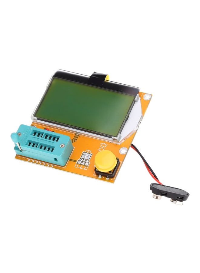 جهاز اختبار الترانزستور متعدد الوظائف مزود بشاشة LCD أصفر/ أزرق/ أسود 10x2.8x8سم - Image 1