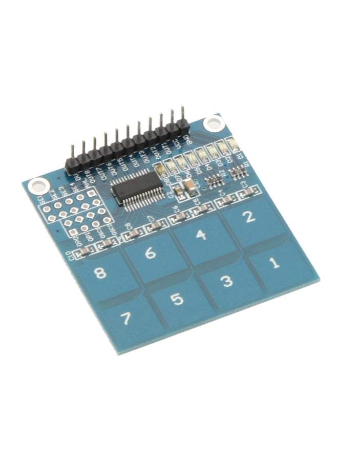 TTP226 Digital Touch Sensor Module PCB Board Blue/Black/Silver 11x1x7cm  - Image 1