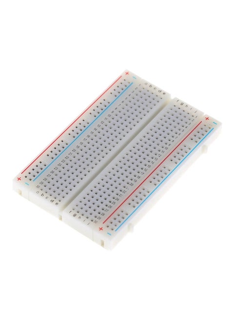 Solderless Breadboard 400 Tie Point PCB BreadBoard For Arduino White/Blue/Red 11.8x1x7centimeter
