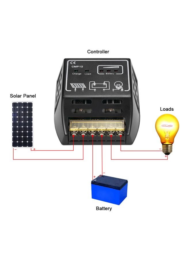 ANSELF - Solar Charge Controller Black 11.5x5.2x10cm - Image 1