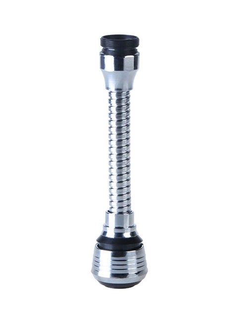 Rotatable Water Saving Tap Faucet Nozzle Silver/Black 16x3.5x3.5cm