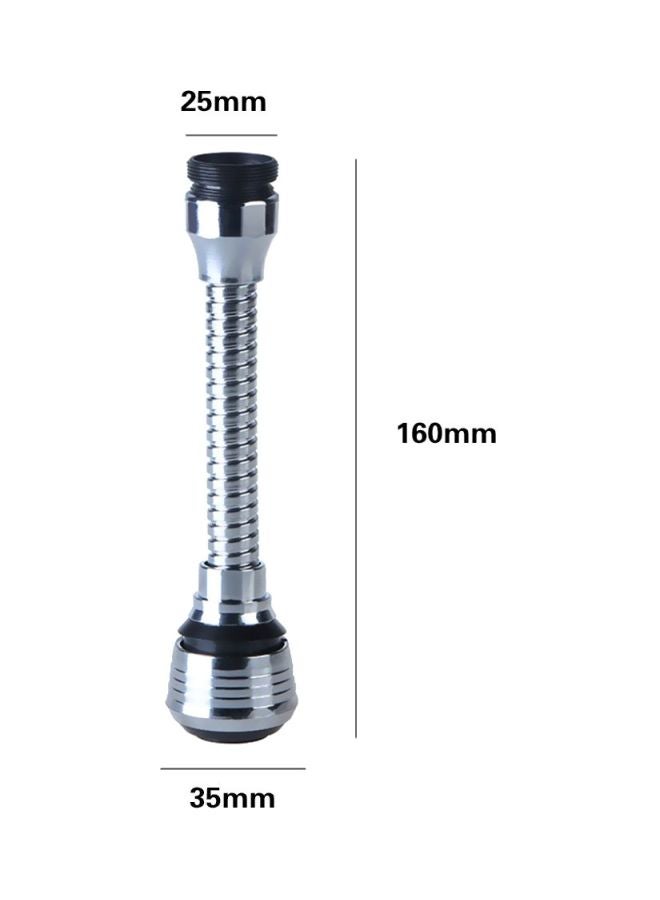 Generic - Rotatable Water Saving Tap Faucet Nozzle Silver/Black 16x3.5x3.5cm - Image 1