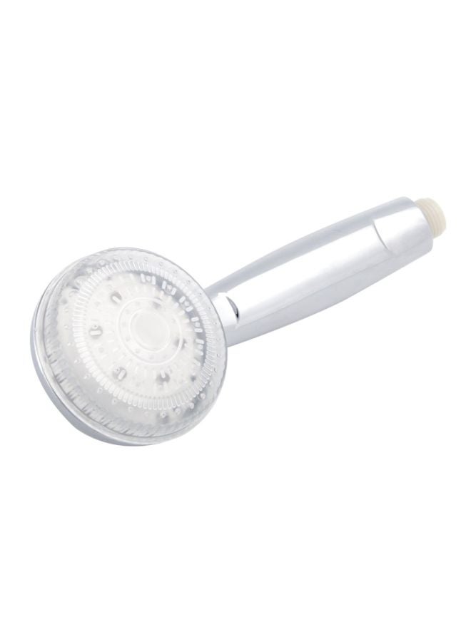 LED Handheld Shower Head Silver/White 21cm - Image 2