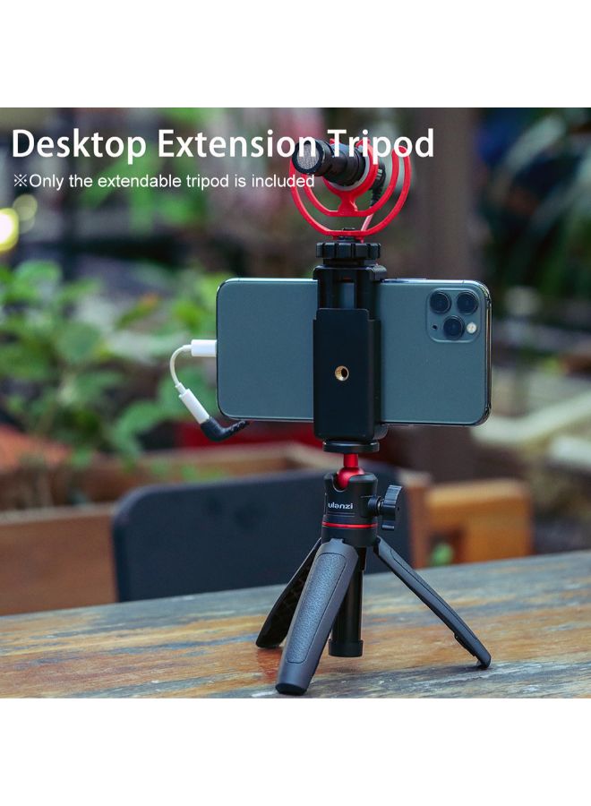Ulanzi - MT-08 Mini Extendable Desktop Tripod Handheld Photography Bracket Stand For Selfie Travel Vlogging Black - Image 1