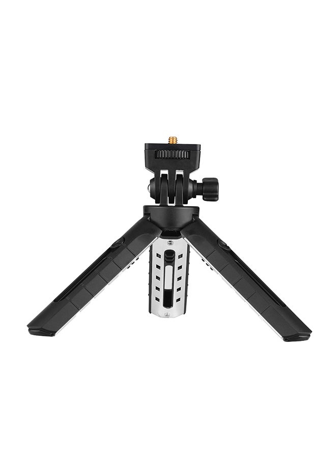 Mini Tabletop Tripod With 1/4 Inch Mounting Screw/5 Level Adjustable Black - Image 1