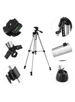 Lightweight Photography Tripod Stand With Carry Bag/Phone Holder Silver/Black - v1587054648/N37013291A_2