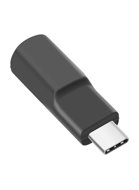 Type-C To 3.5mm Camera Microphone Audio Adapter For DJI Osmo Pocket Black