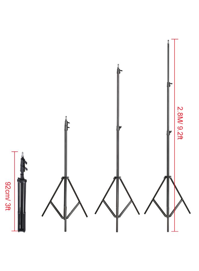 حامل ثلاثي القوائم للتصوير في الأستوديو مع برغيّ. أسود - Image 2