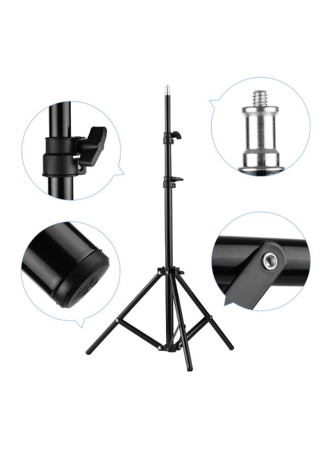 حامل ثلاثي القوائم للتصوير الفوتوغرافي في الأستوديو مصنوع من خليط معدني من الألومنيوم مع مشبك للهاتف المحمول برأس كروي أسود - Image 4