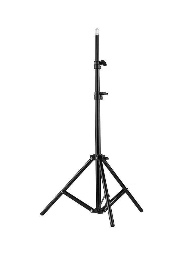 Aluminum Alloy Studio Photography Light Tripod Stand With Ball Head Cellphone Clamp Black - Image 1