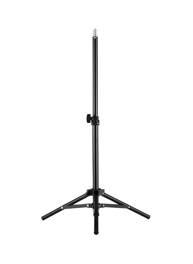 Aluminum Alloy Studio Photography Light Tripod Stand With Ball Head Cellphone Clamp Black - Image 1
