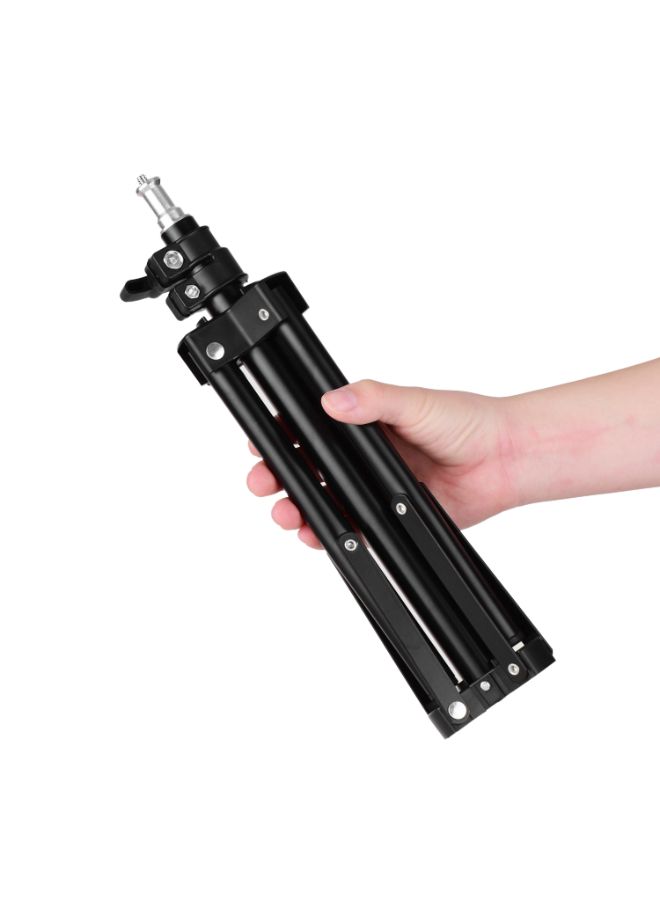 Aluminum Alloy Studio Photography Light Tripod Stand With Ball Head Cellphone Clamp Black - Image 4