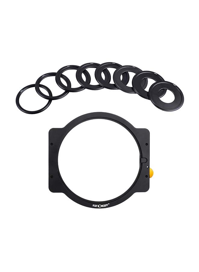 K&F Concept Metal Square Filter Holder With Adater Rings Black  - Image 1