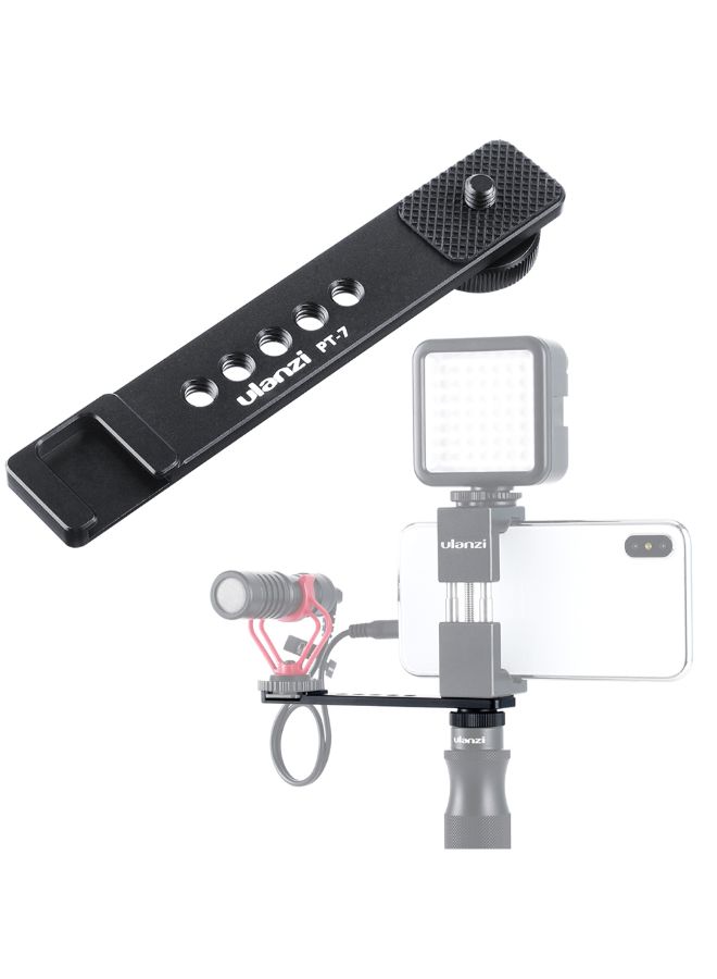 Ulanzi Aluminum Alloy Cold Shoe Stand Bracket With Screw Mount Black  - Image 2