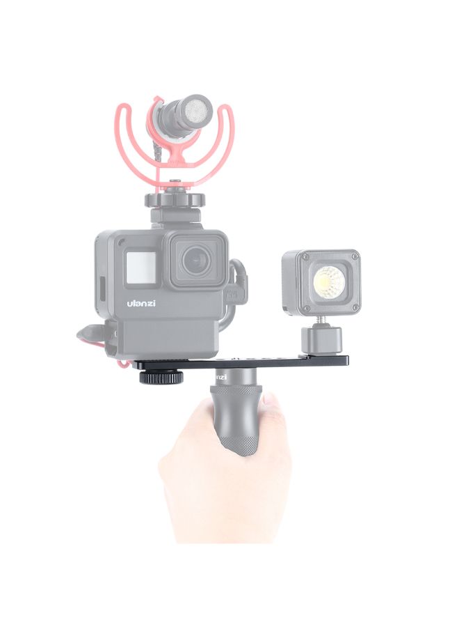Ulanzi Aluminum Alloy Cold Shoe Stand Bracket With Screw Mount Black  - Image 4