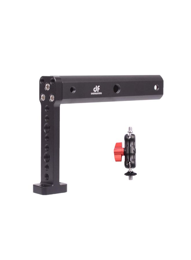 DF DIGITALFOTO - Vision Neck Handle Hold Plate Bracket Grip Extension Rods Bar With Hot Shoe Mount Black - Image 1