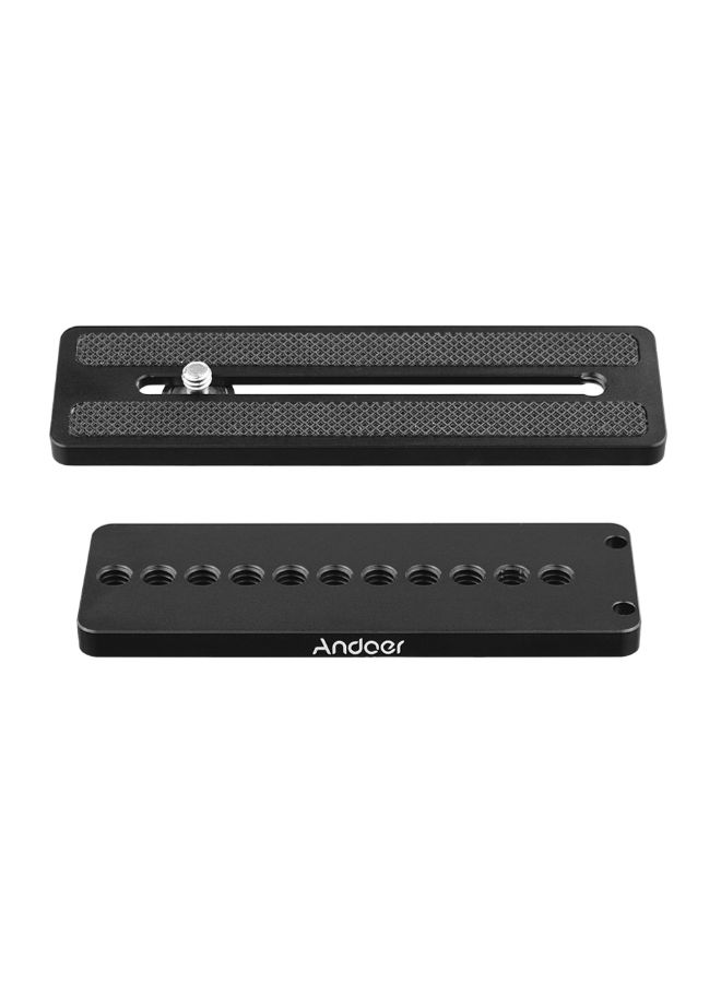 ANDOER Aluminium Alloy L-Shape Plate Bracket With Screw Mount Black - Image 3