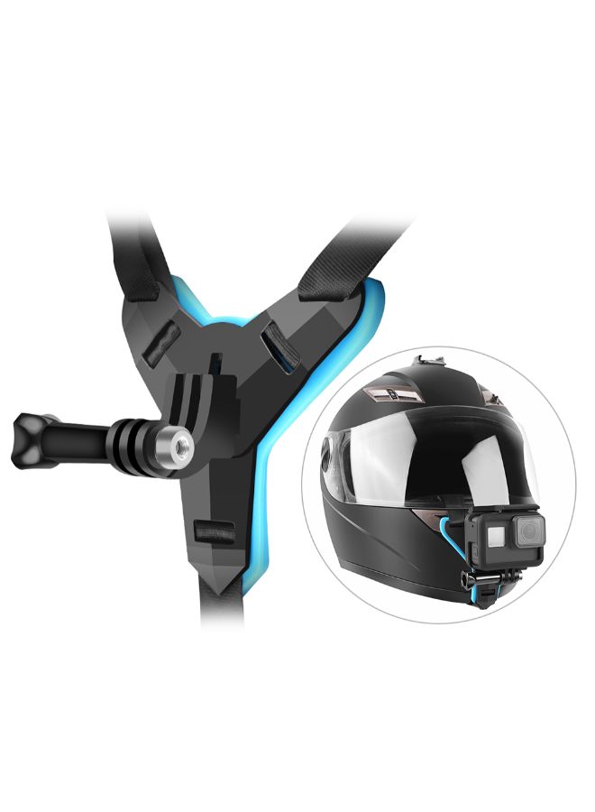 Full Face Helmet Chin Mount Motorcycle Helmet Strap Black  - Image 4