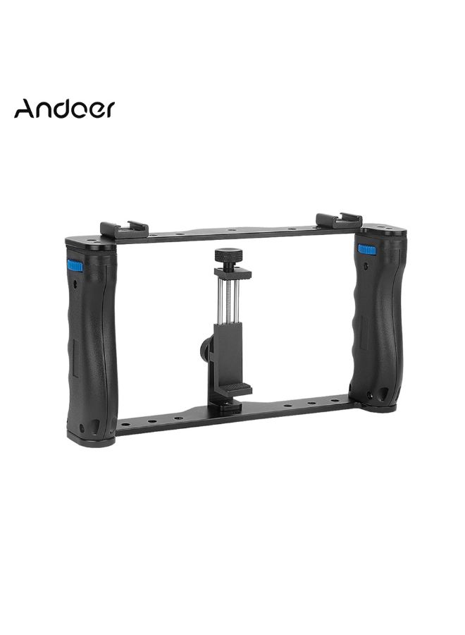 ANDOER Professional Dual Handheld Smartphone Photographic Bracket Black  - Image 4