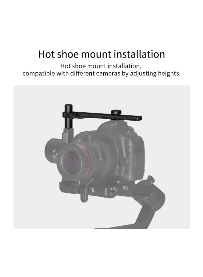 FeiyuTech Aluminium Alloy Extension Arm Bracket With Screw Mount Black  - Image 4
