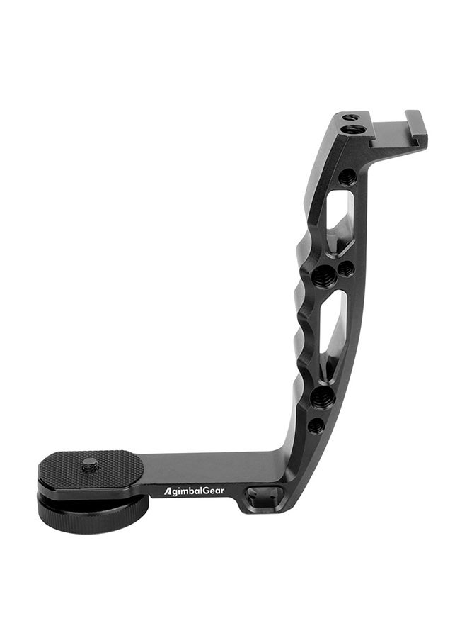 Aluminum Alloy Gimbal L Bracket With Screw Mount Black  - Image 1