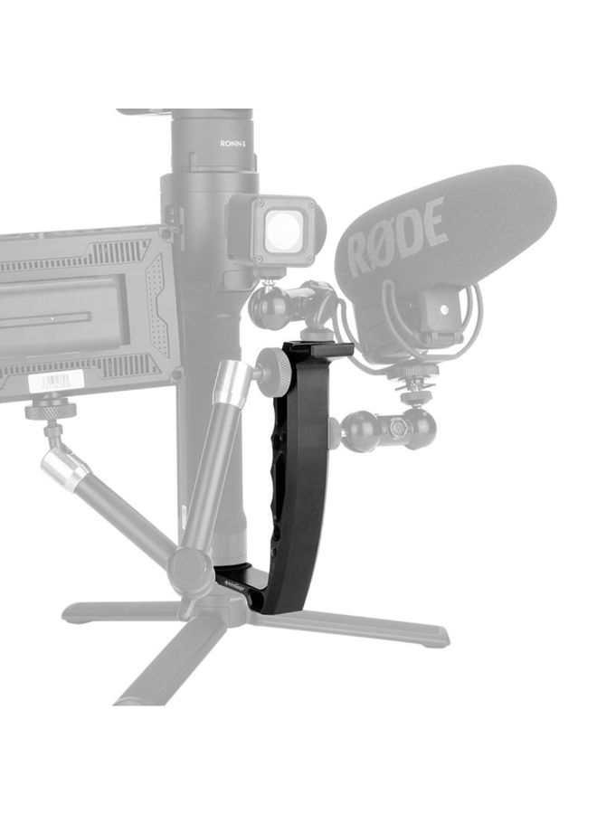 Aluminum Alloy Gimbal L Bracket With Screw Mount Black  - Image 4