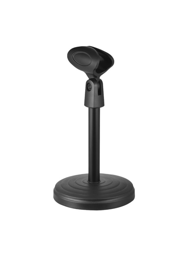 Generic - Portable Fixed Desk Microphone Stand Mic Holder With Clip DD3338 Black - Image 1
