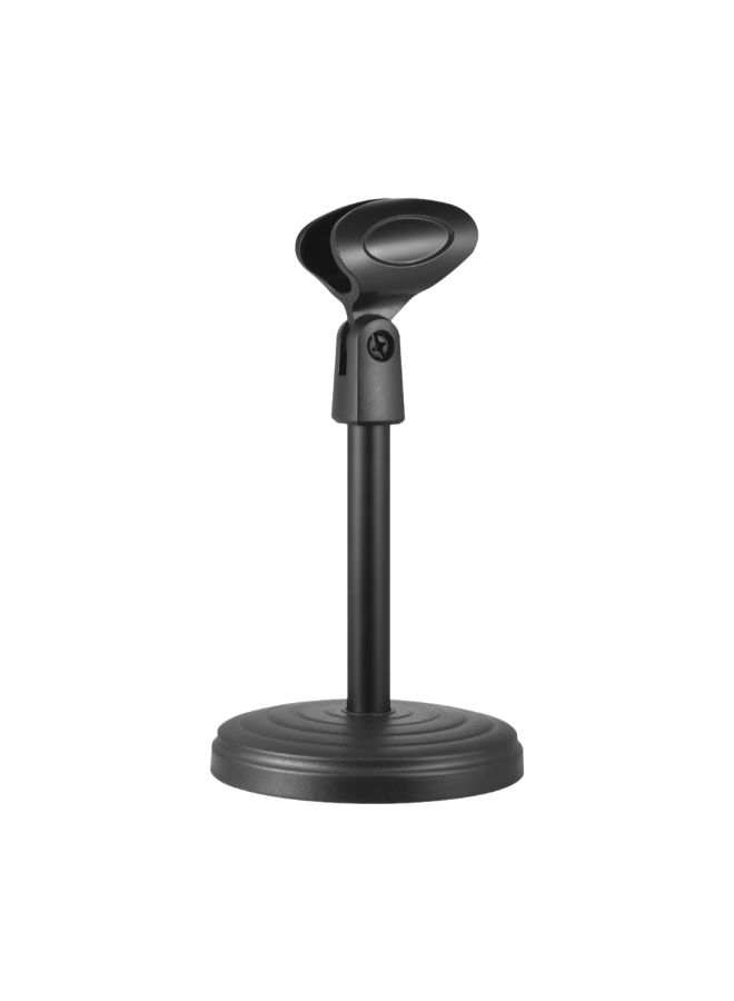 Generic - Portable Fixed Desk Microphone Stand Mic Holder With Clip DD3338 Black - Image 1