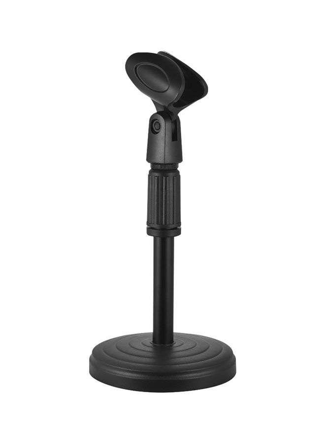 Adjustable Desk Microphone Stand Mic Holder With Clip Black  - Image 1