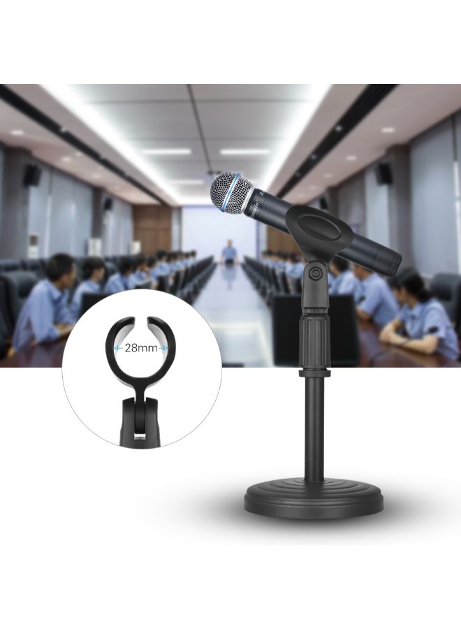 Adjustable Desk Microphone Stand Mic Holder With Clip Black  - Image 3