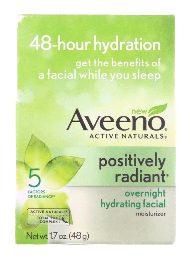 Aveeno Active Naturals Positively Radiant Overnight Hydrating Facial Moisturizer 48grams - Image 2