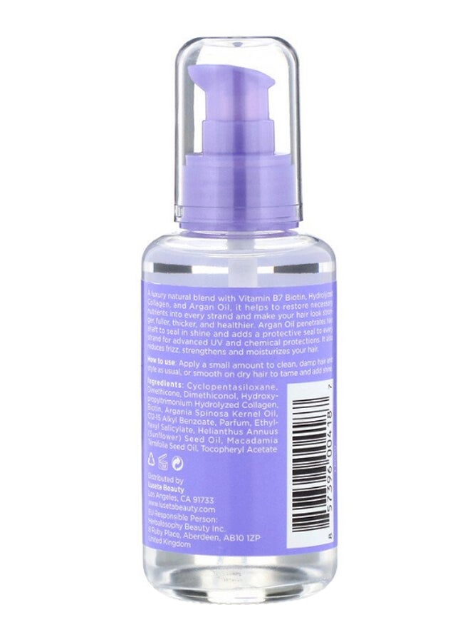 Luseta Nourish And Thickening Strengthening Oil Biotin Collagen Clear 100ml  - Image 2