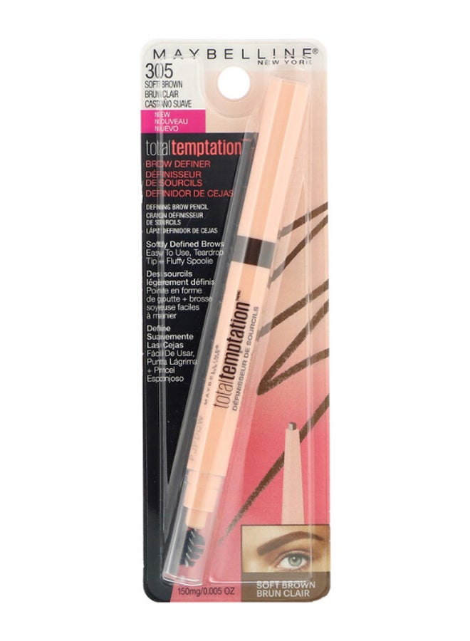 MAYBELLINE NEW YORK - Total Temptation And Brow Definer 305 Soft Brown - Image 1