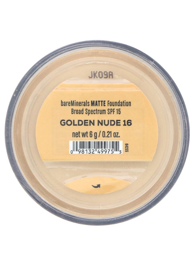 بير ماينرالز بودرة أساس غير لامعة 16 نود ذهبي - Image 2