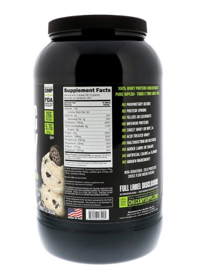 NutraBio Labs Cookies And Cream Classic Whey Protein  - Image 2