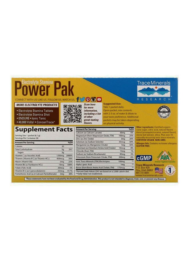 Trace Minerals Research Pack Of 30 Electrolyte Stamina Power Pak Dietary Supplement  - Image 2