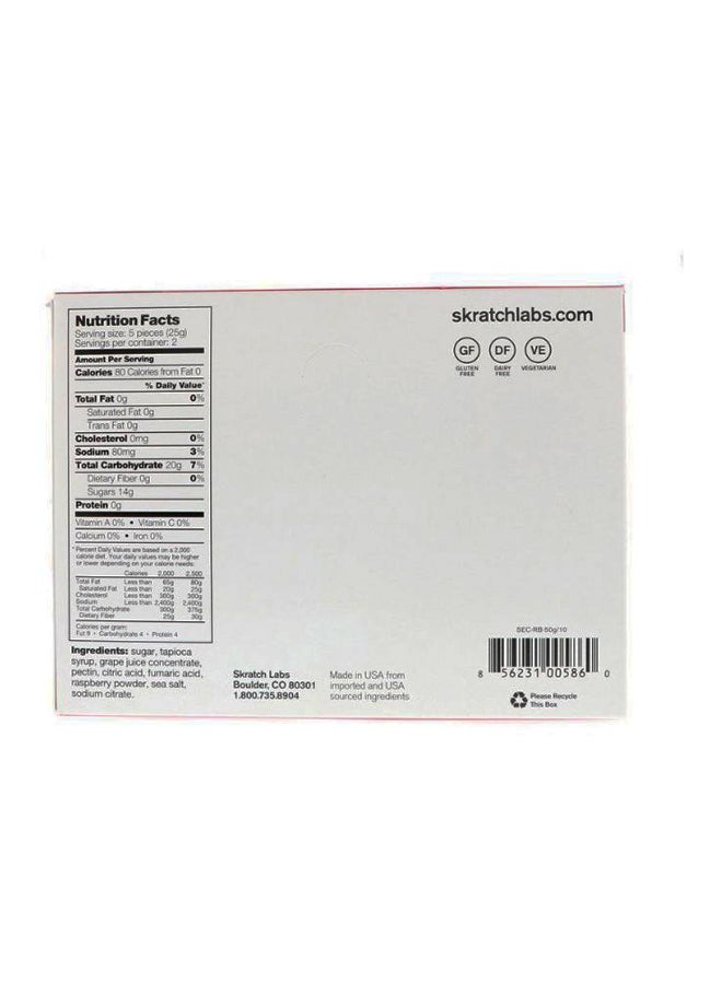 Skratch Labs Pack Of 10 Sport Energy Raspberry Chews - Image 2