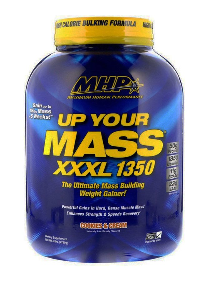 MHP Up Your Mass XXXL 1350 Cookies And Cream Flavour Mass Gainer - Image 1