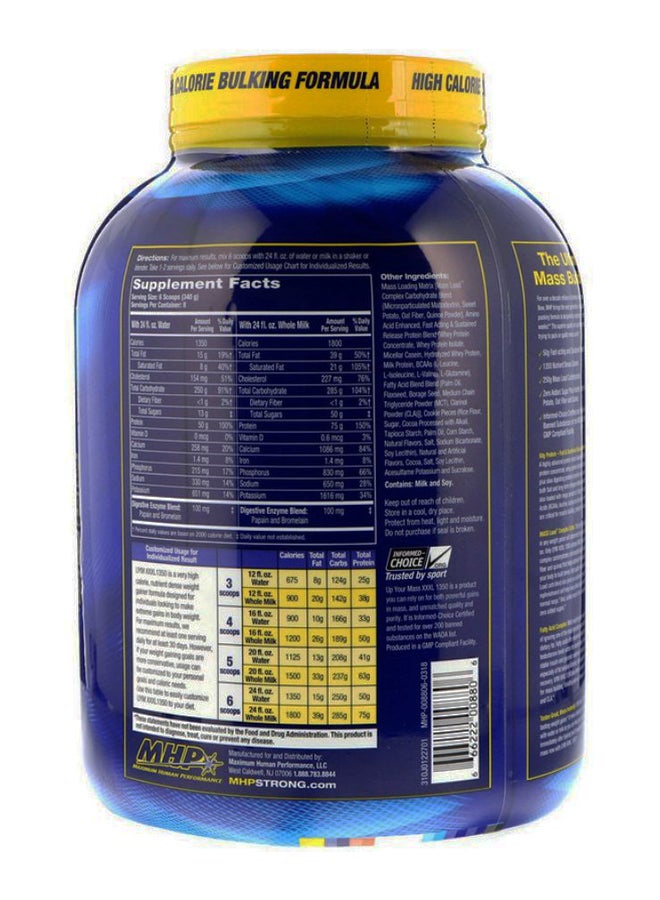 MHP Up Your Mass XXXL 1350 Cookies And Cream Flavour Mass Gainer - Image 2