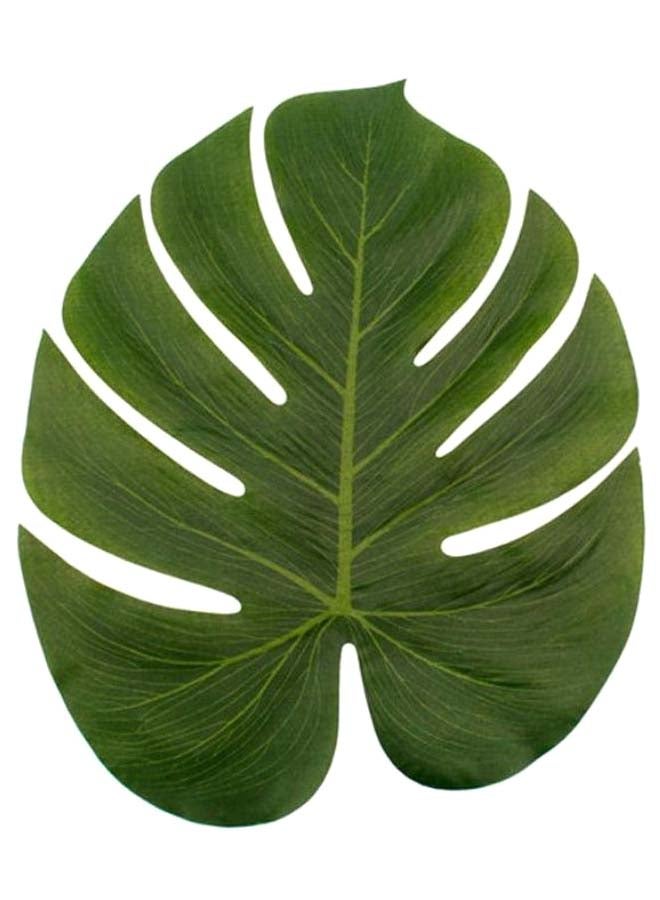 Red owl 12-Piece Large Green Artificial Palm Leaves Set - Image 1