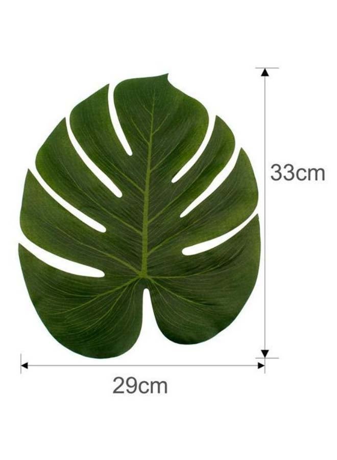 Red owl 12-Piece Large Green Artificial Palm Leaves Set - Image 2