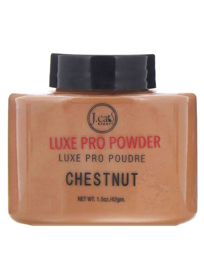 J.Cat Beauty Luxe Pro Loose Powder Chestnut - Image 1