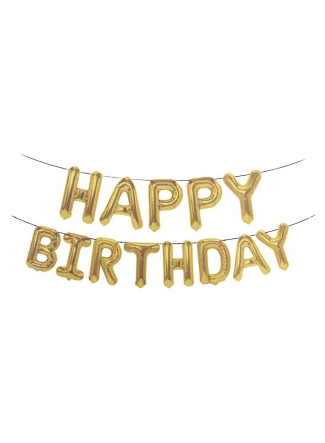 Happy Birthday Letters Foil Banner Balloons 16inch - Image 1