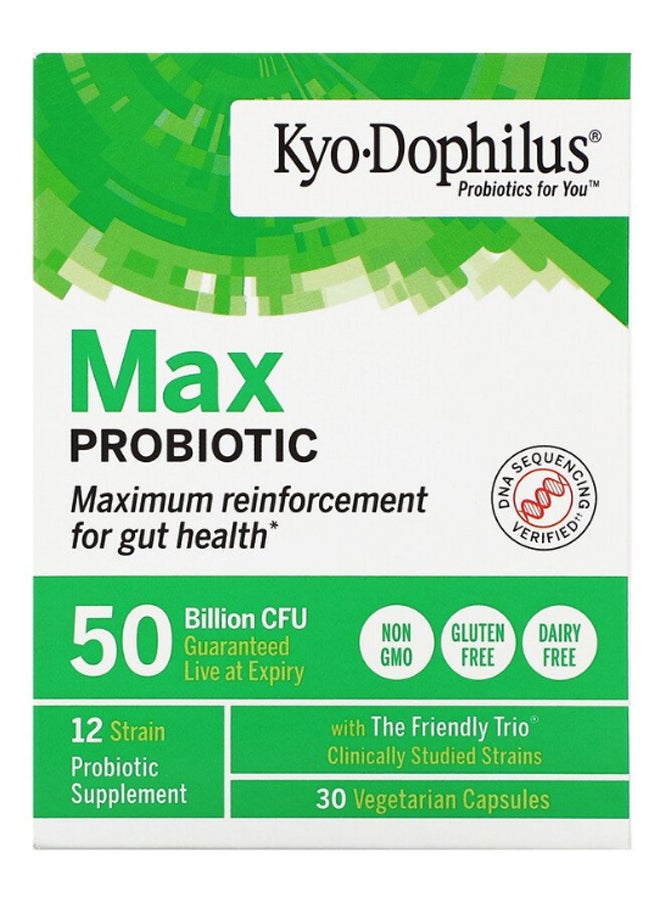 kyolic - Kyo Dophilus Gut Health Max Probiotic - 30 Capsules - Image 1